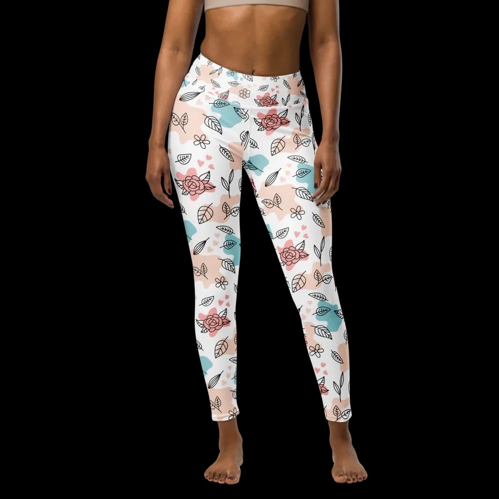 Garden Muse High-Waist Leggings - Floral Watercolor
