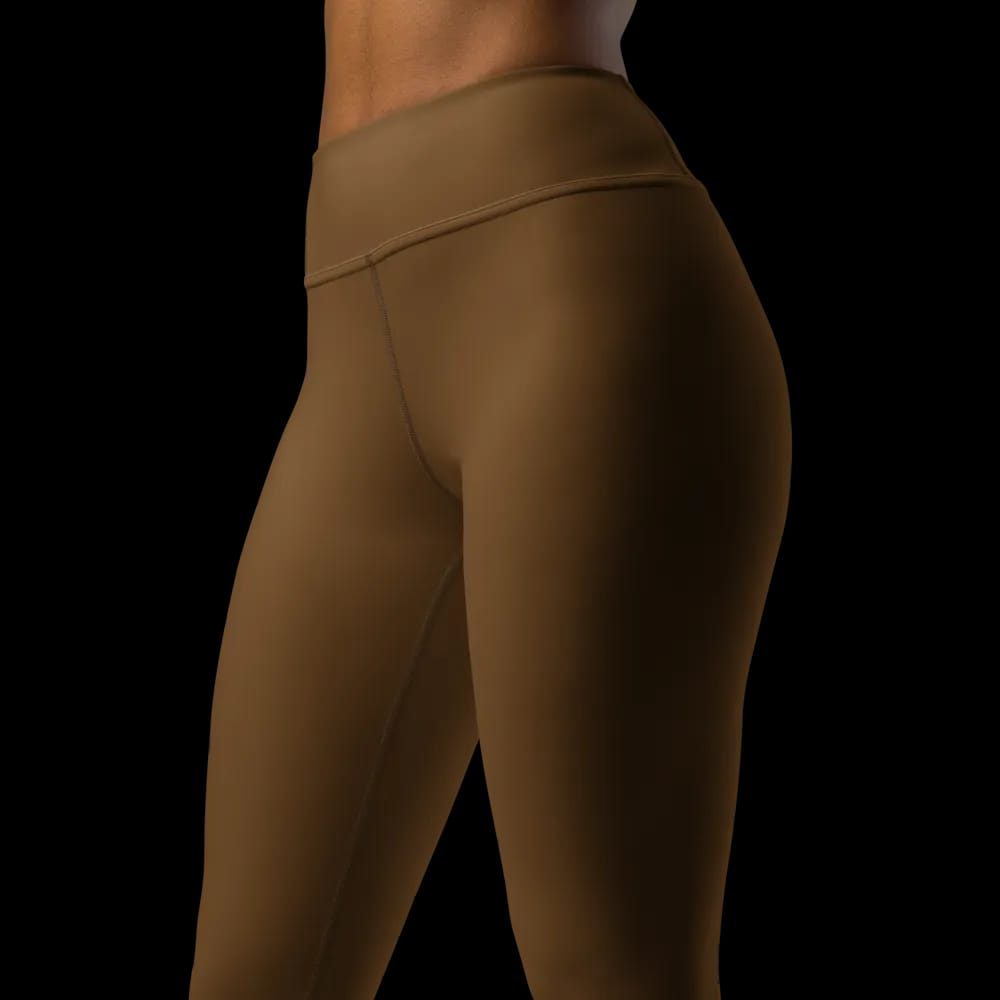 Cocoon Comfort High-Waisted Brown Leggings image