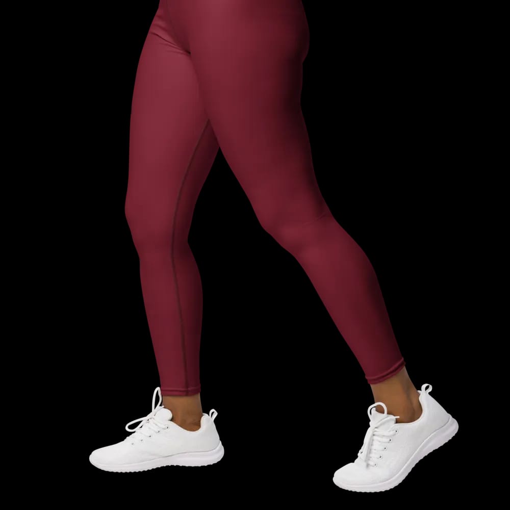 Crimson Crush High-Waisted Athletic Leggings image