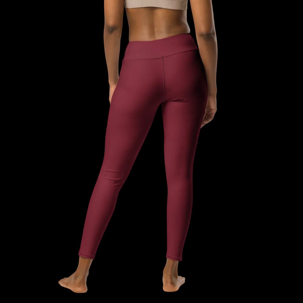 Crimson Crush High-Waisted Athletic Leggings image