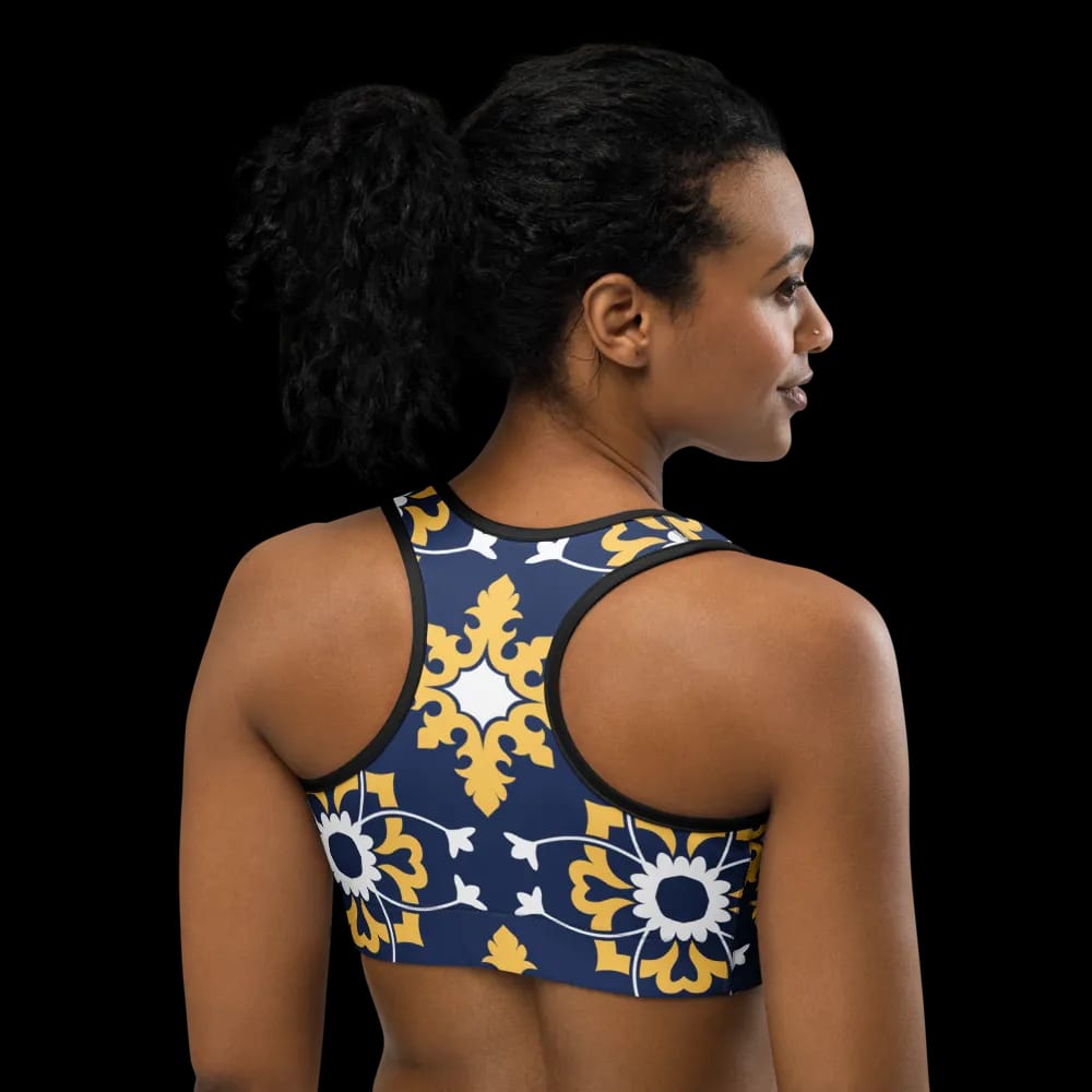 DynamicFit Sports Bra with Floral Accents image