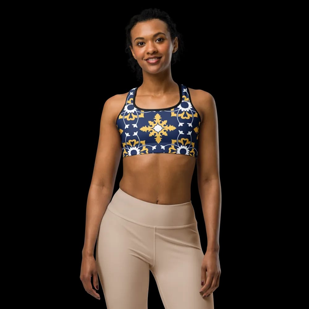 DynamicFit Sports Bra with Floral Accents image