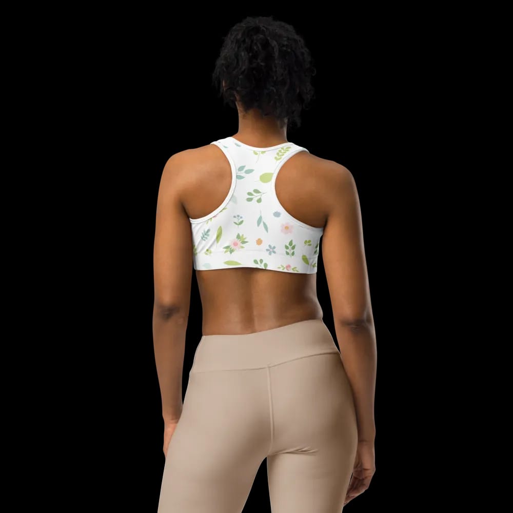 Floral Fantasy Sports Bra - Nature's Embrace for Your Workout image