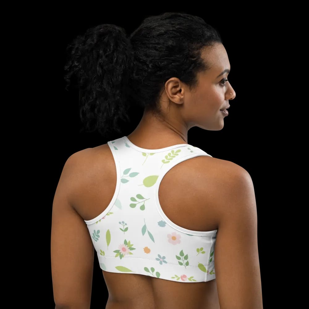 Floral Fantasy Sports Bra - Nature's Embrace for Your Workout image