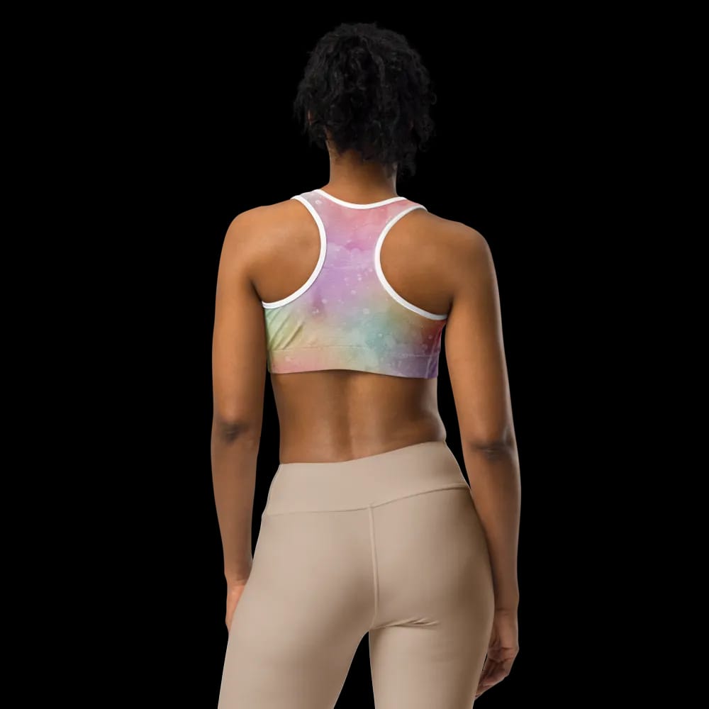 Galactic Glow Sports Bra - Celestial Comfort for Cosmic Workouts image
