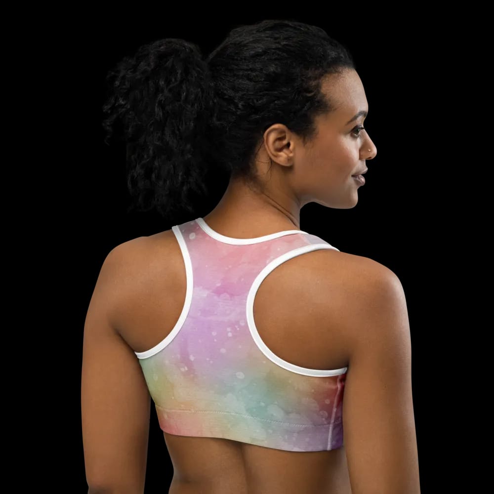 Galactic Glow Sports Bra - Celestial Comfort for Cosmic Workouts image