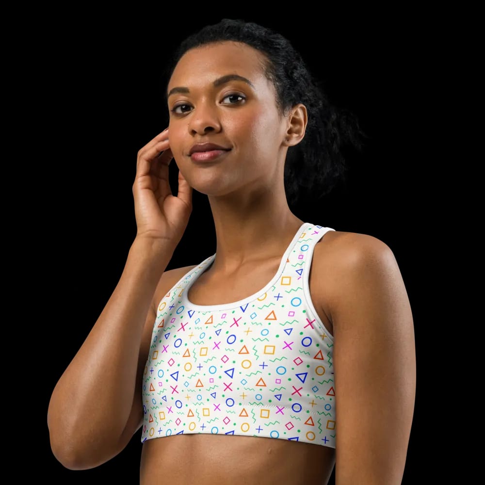 Geometric Vibes Sports Bra - Bold Patterns for Bold Workouts image