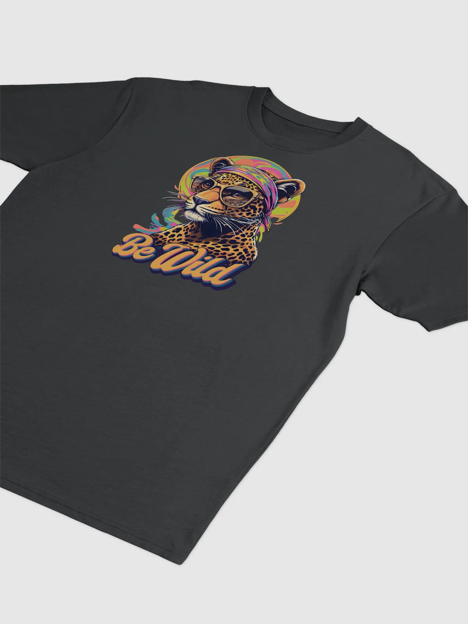 Groovy Be Wild Psychedelic Leopard Heavyweight Tee image