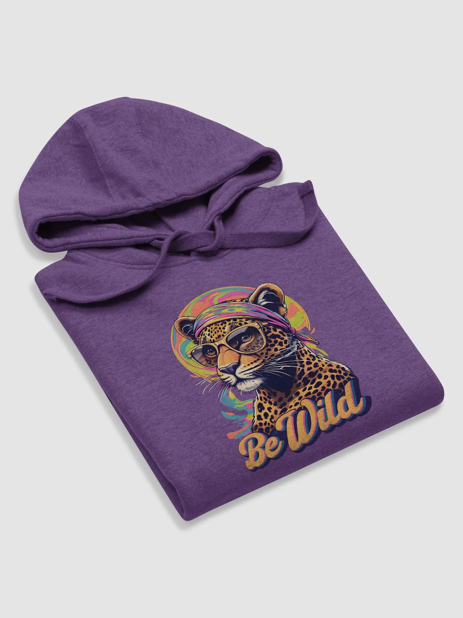 Groovy Be Wild Psychedelic Leopard Hoodie image