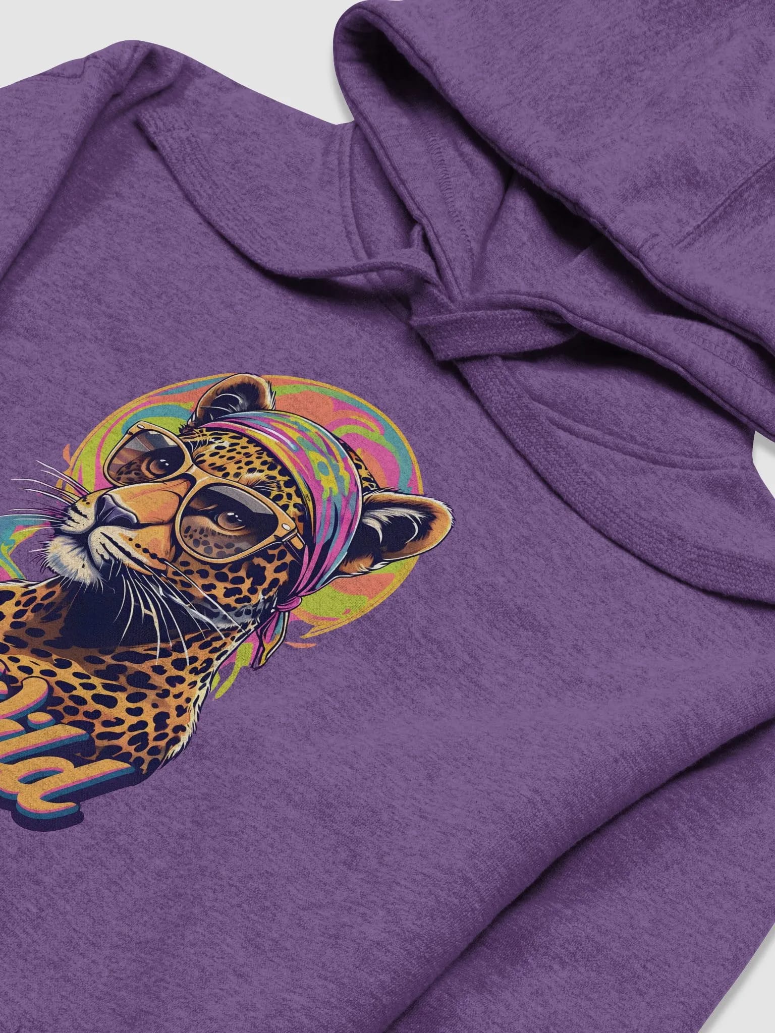 Groovy Be Wild Psychedelic Leopard Hoodie image