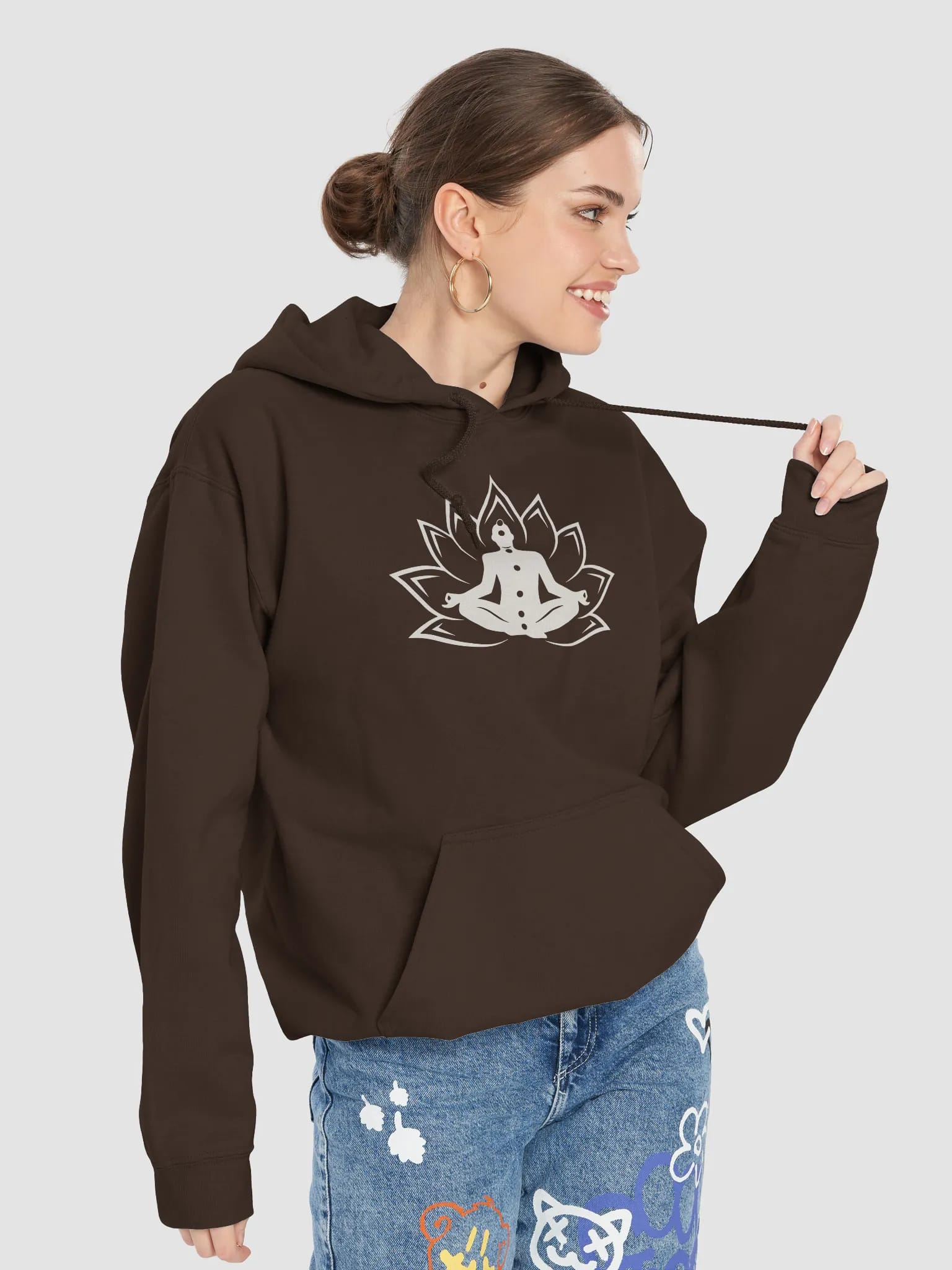 Meditative Lotus Hoodie - Zen Comfort Wear image