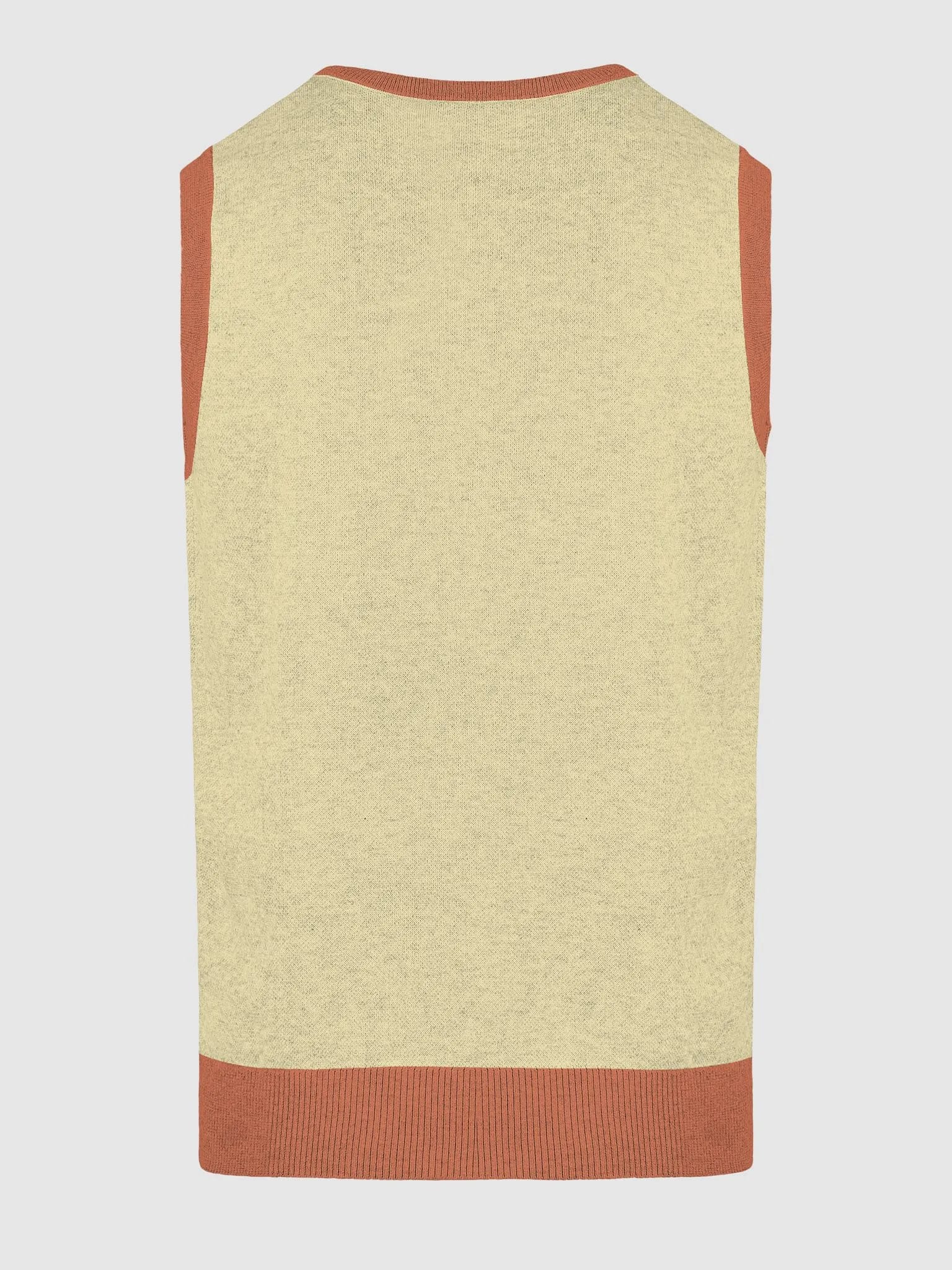Mid-Century Mosaic Knitted V-Neck Vest image