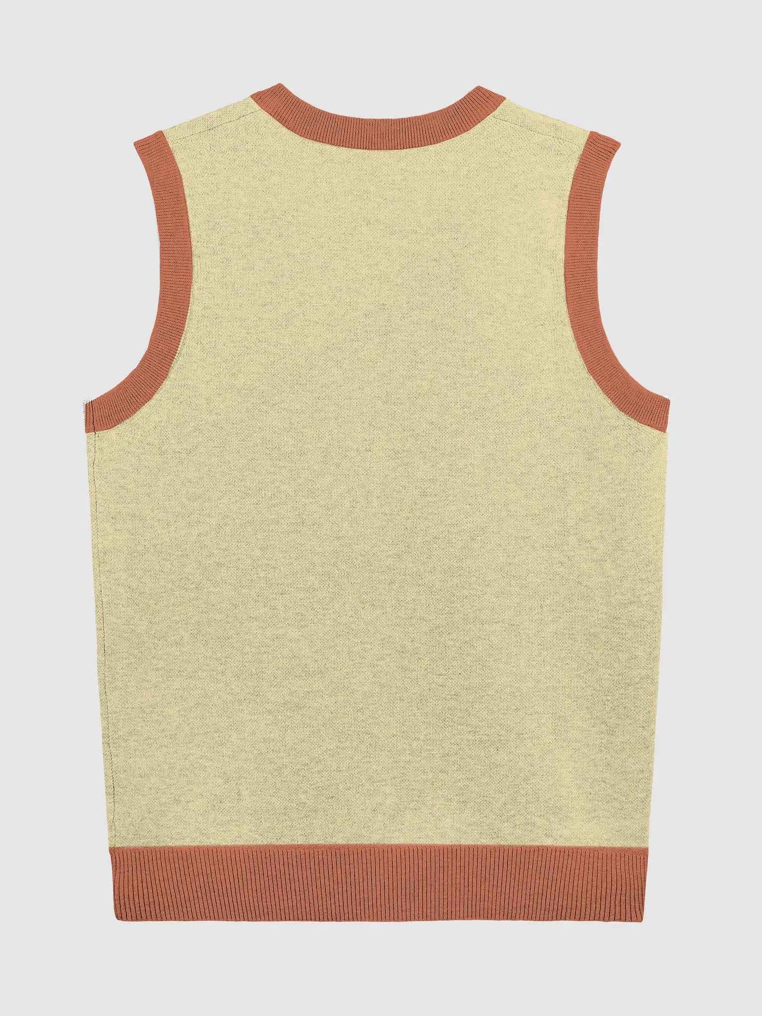 Mid-Century Mosaic Knitted V-Neck Vest image
