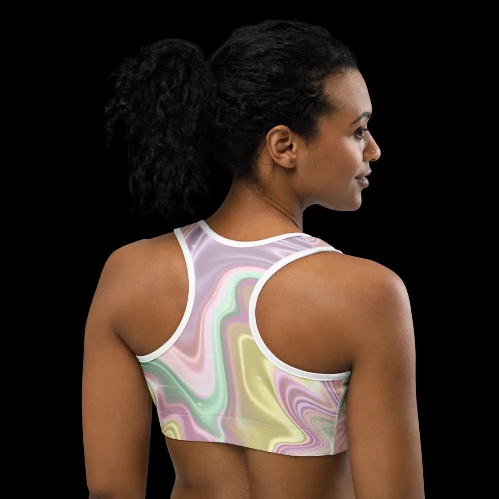 Pastel Dream Sports Bra - Ultimate Comfort for Every Workout image