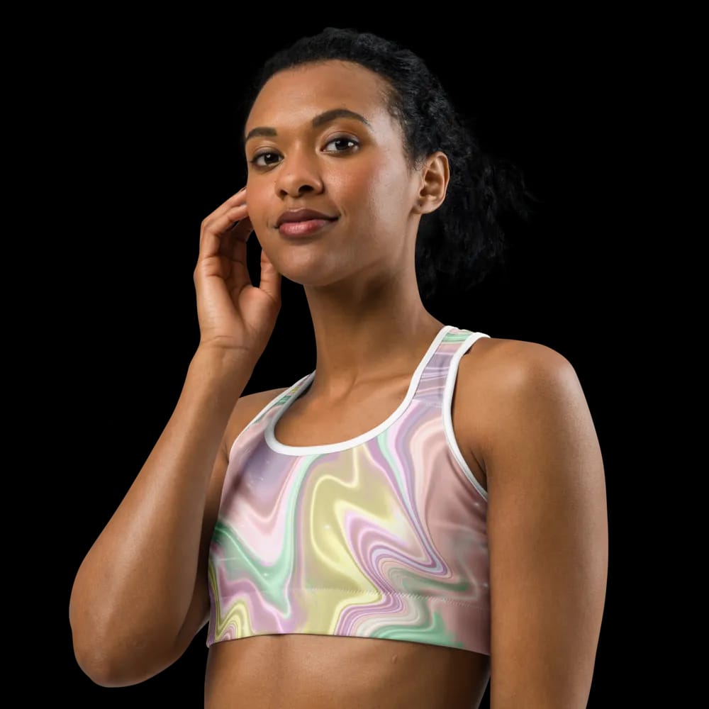 Pastel Dream Sports Bra - Ultimate Comfort for Every Workout image