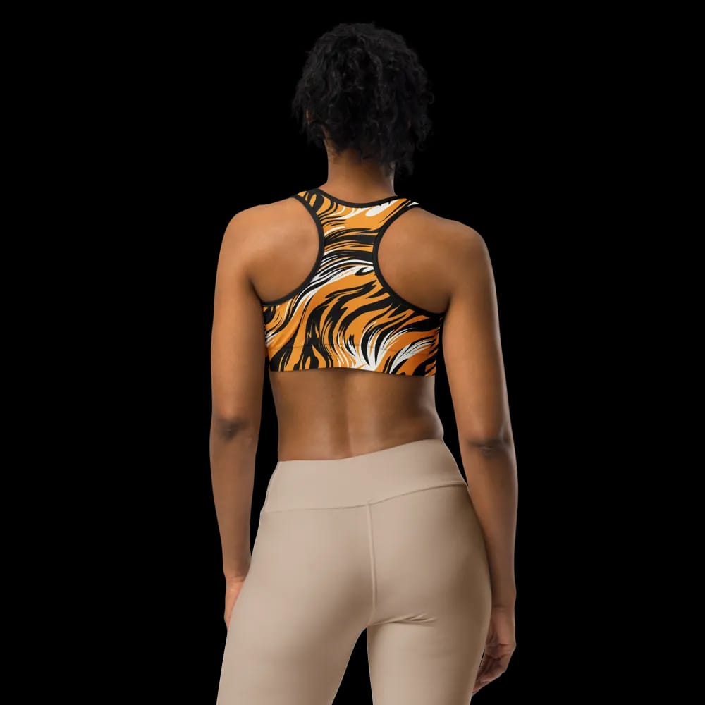 Roaring Tiger All-Over Print Sports Bra image