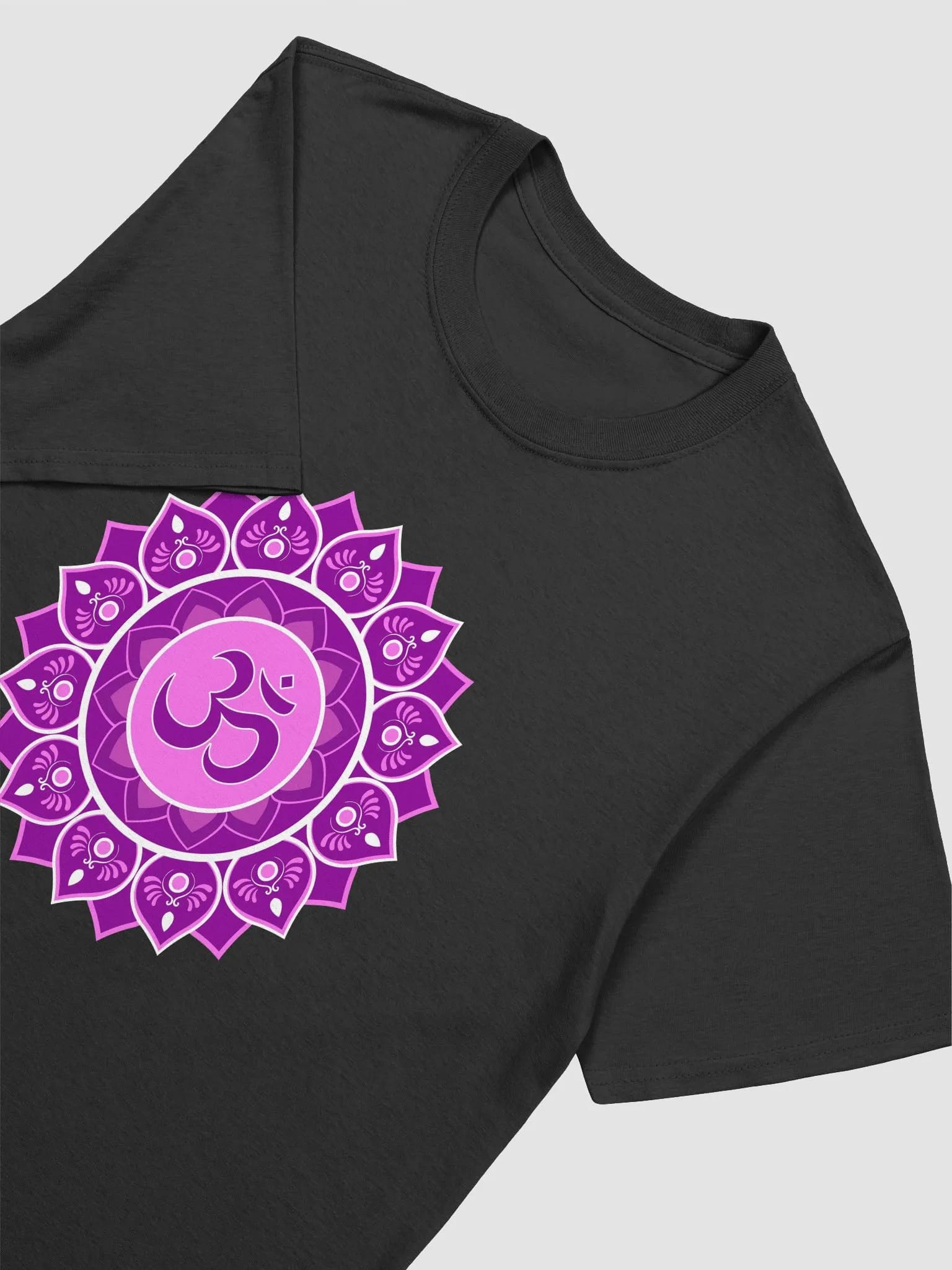Spiritual Om Symbol Mandala Unisex T-Shirt - Purple Harmony Design image