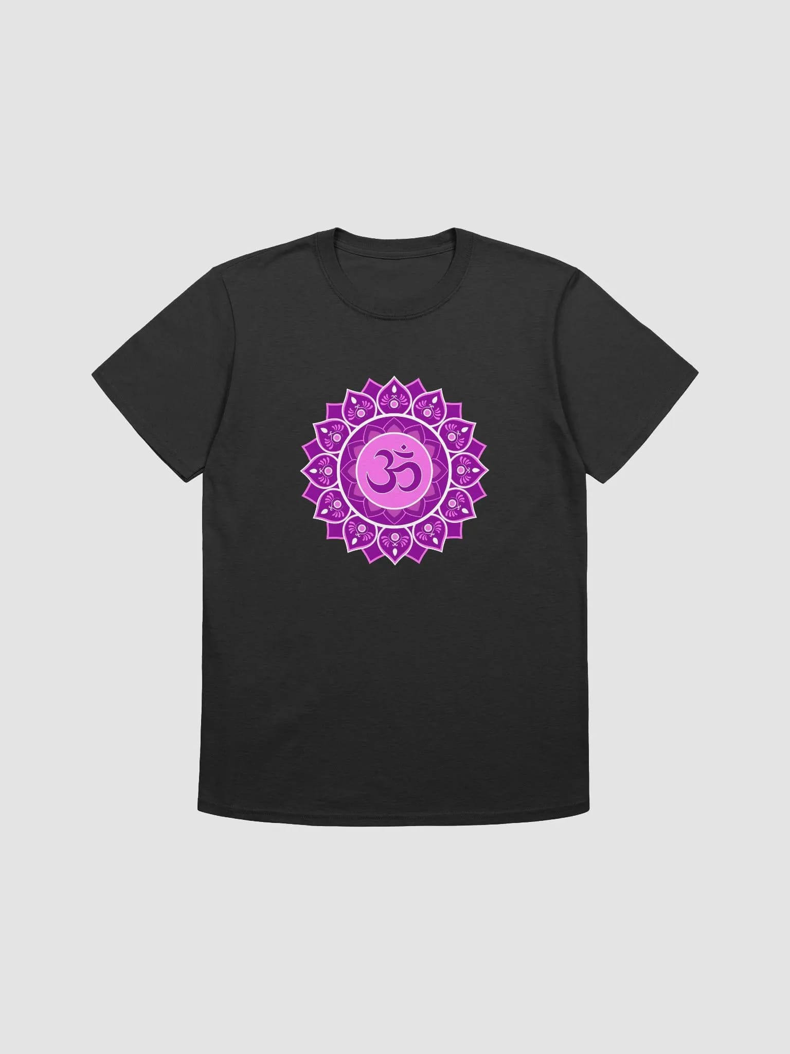 Spiritual Om Symbol Mandala Unisex T-Shirt - Purple Harmony Design image