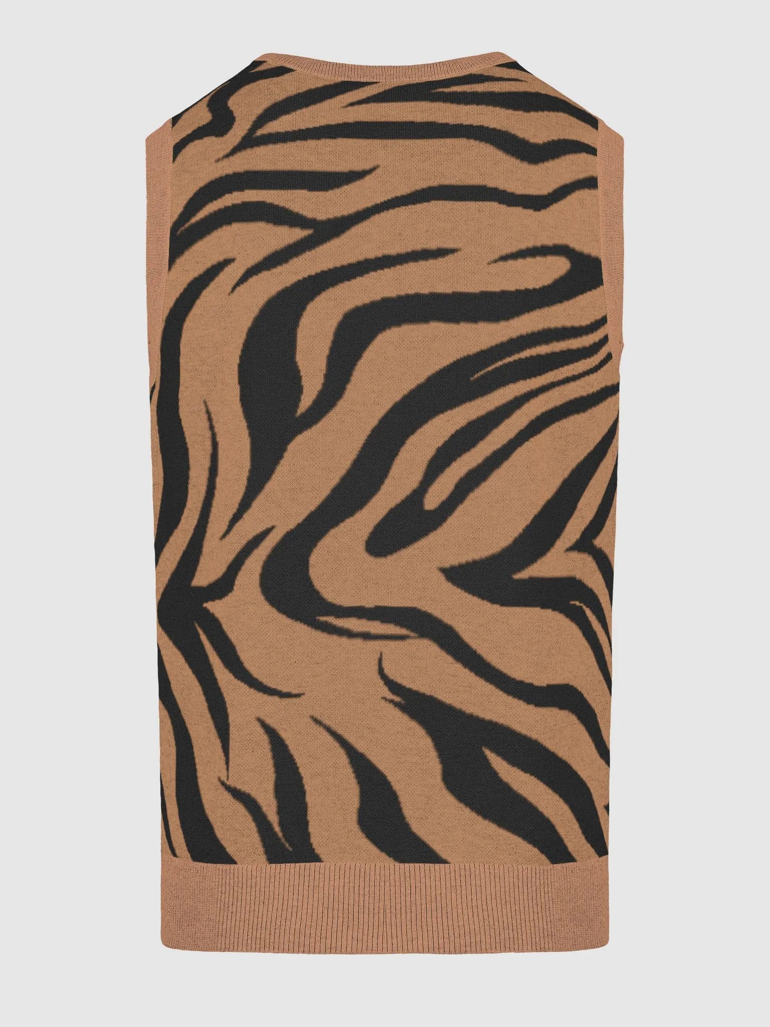 Tiger Stripes Be Wild Knit V-Neck Sweater Vest image