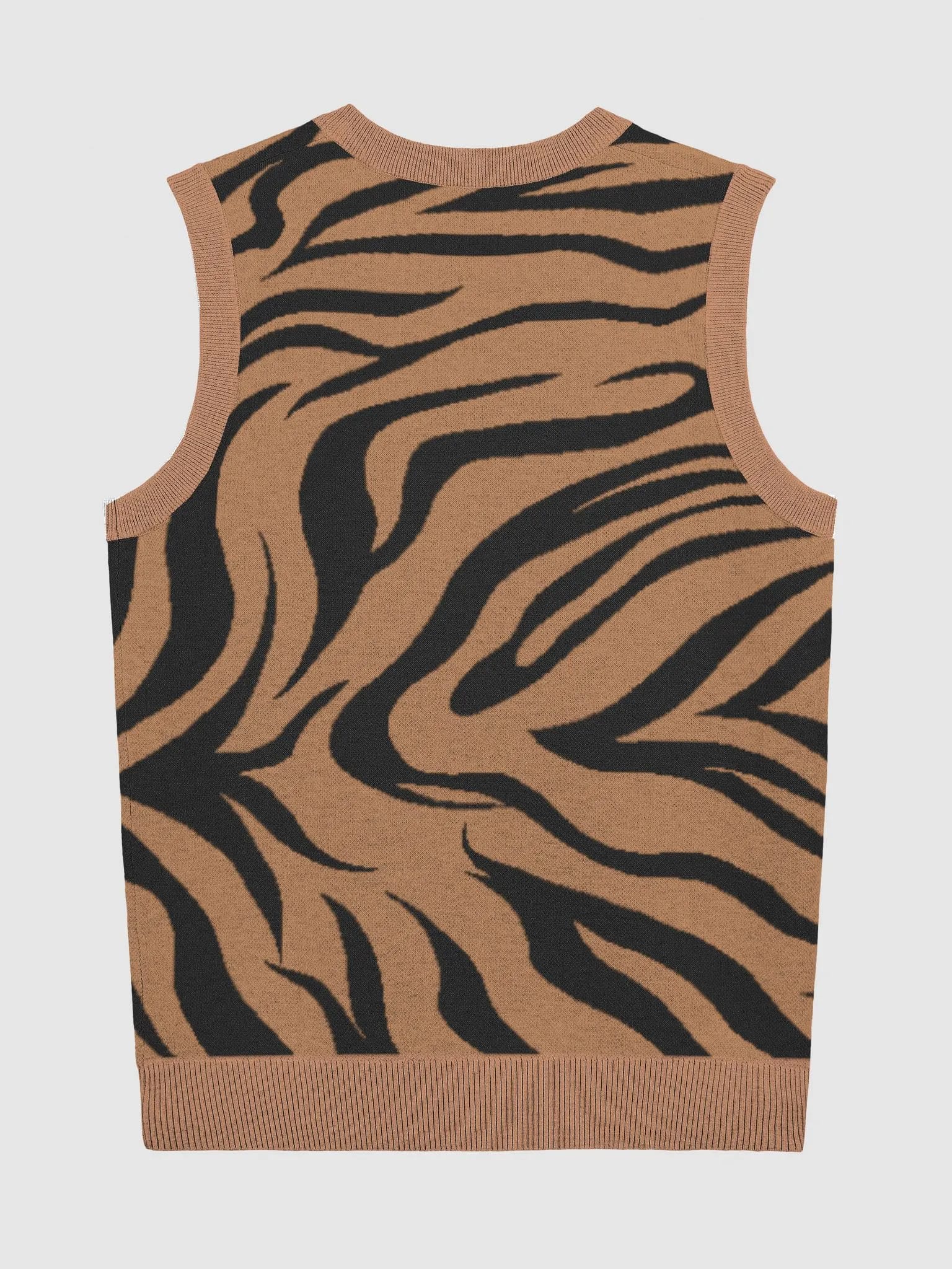 Tiger Stripes Be Wild Knit V-Neck Sweater Vest image