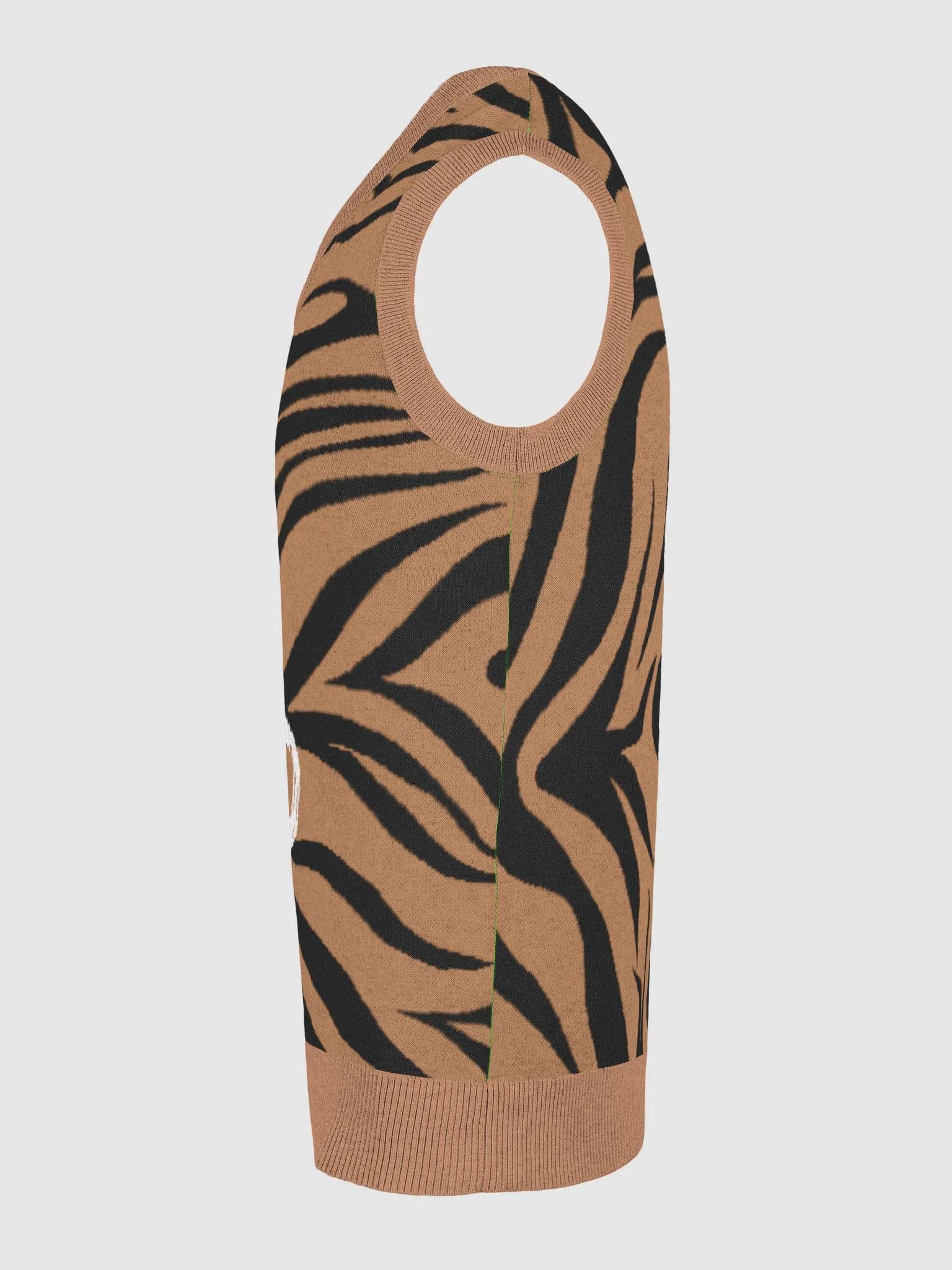 Tiger Stripes Be Wild Knit V-Neck Sweater Vest image