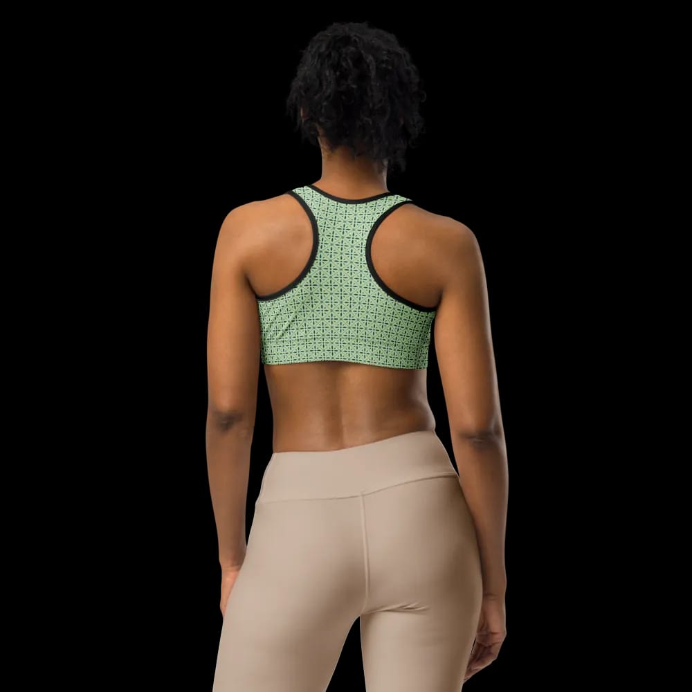 VibeFit Sports Bra - Lattice Pattern Comfort image