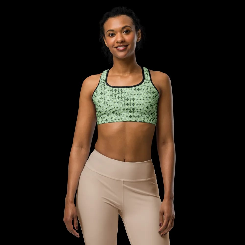 VibeFit Sports Bra - Lattice Pattern Comfort image