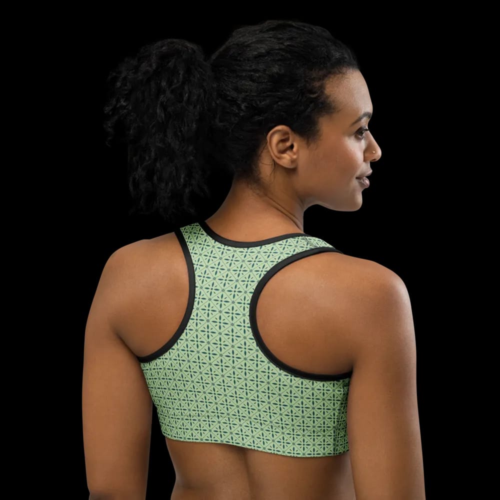 VibeFit Sports Bra - Lattice Pattern Comfort image