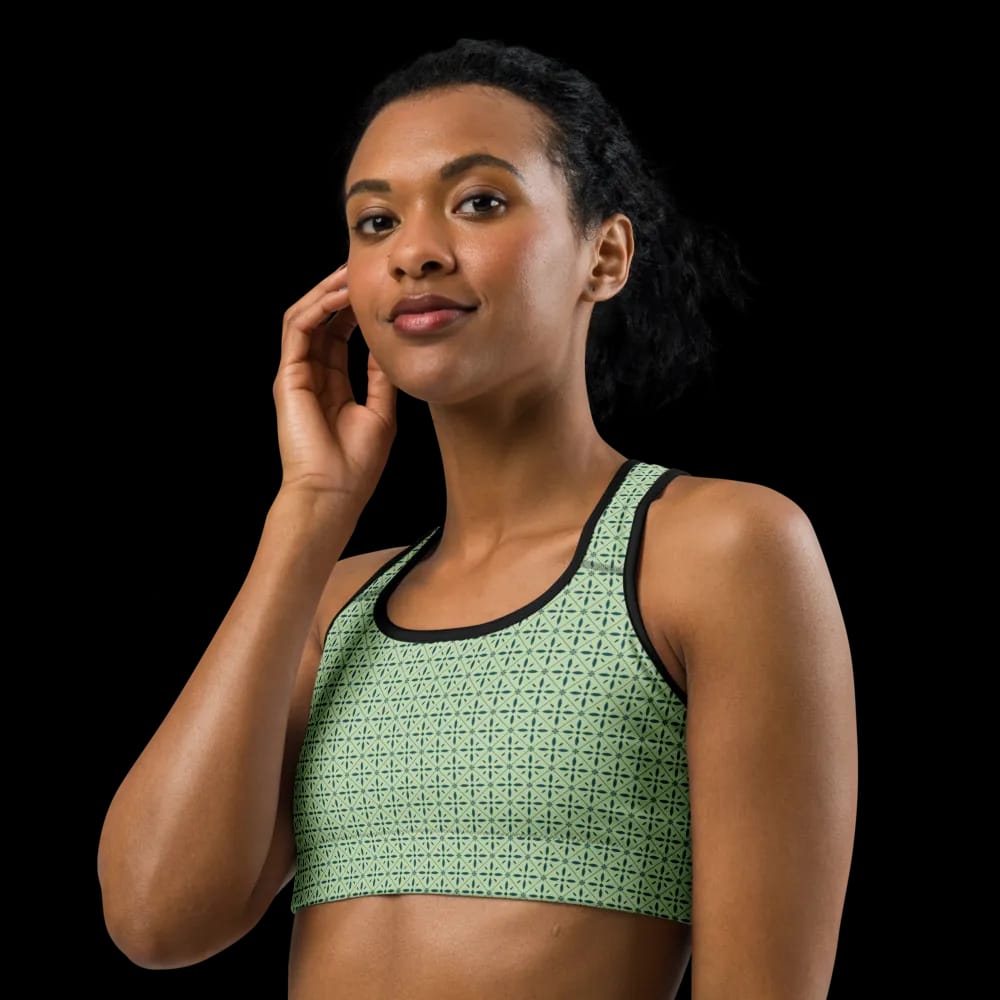 VibeFit Sports Bra - Lattice Pattern Comfort image