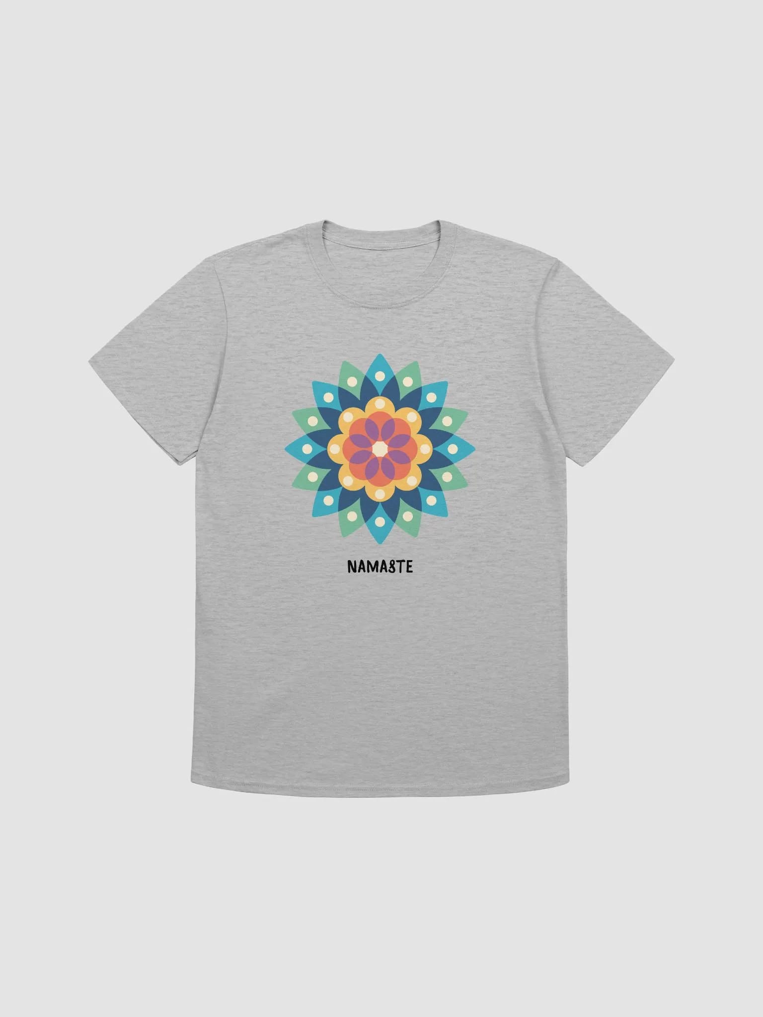 Vibrant Mandala Magic Unisex Light T-Shirt - Colorful Geometric Pattern image