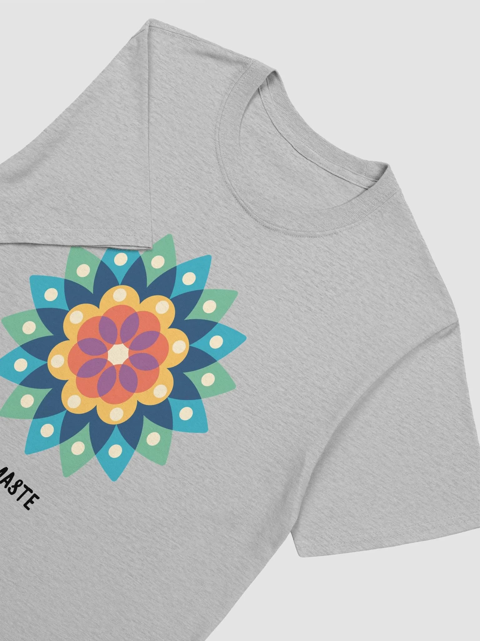 Vibrant Mandala Magic Unisex Light T-Shirt - Colorful Geometric Pattern image