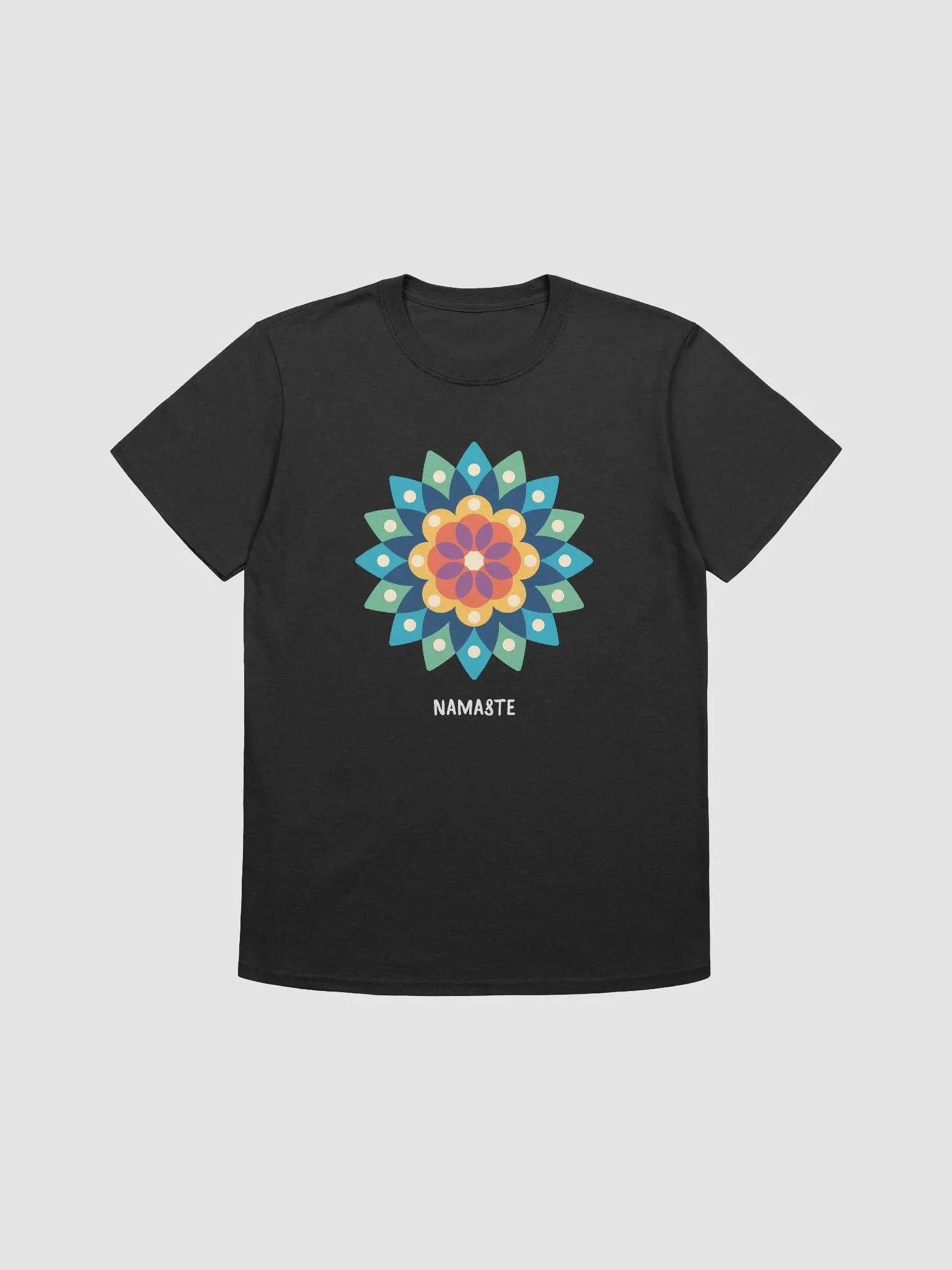 Vibrant Mandala Magic Unisex T-Shirt - Colorful Geometric Pattern image
