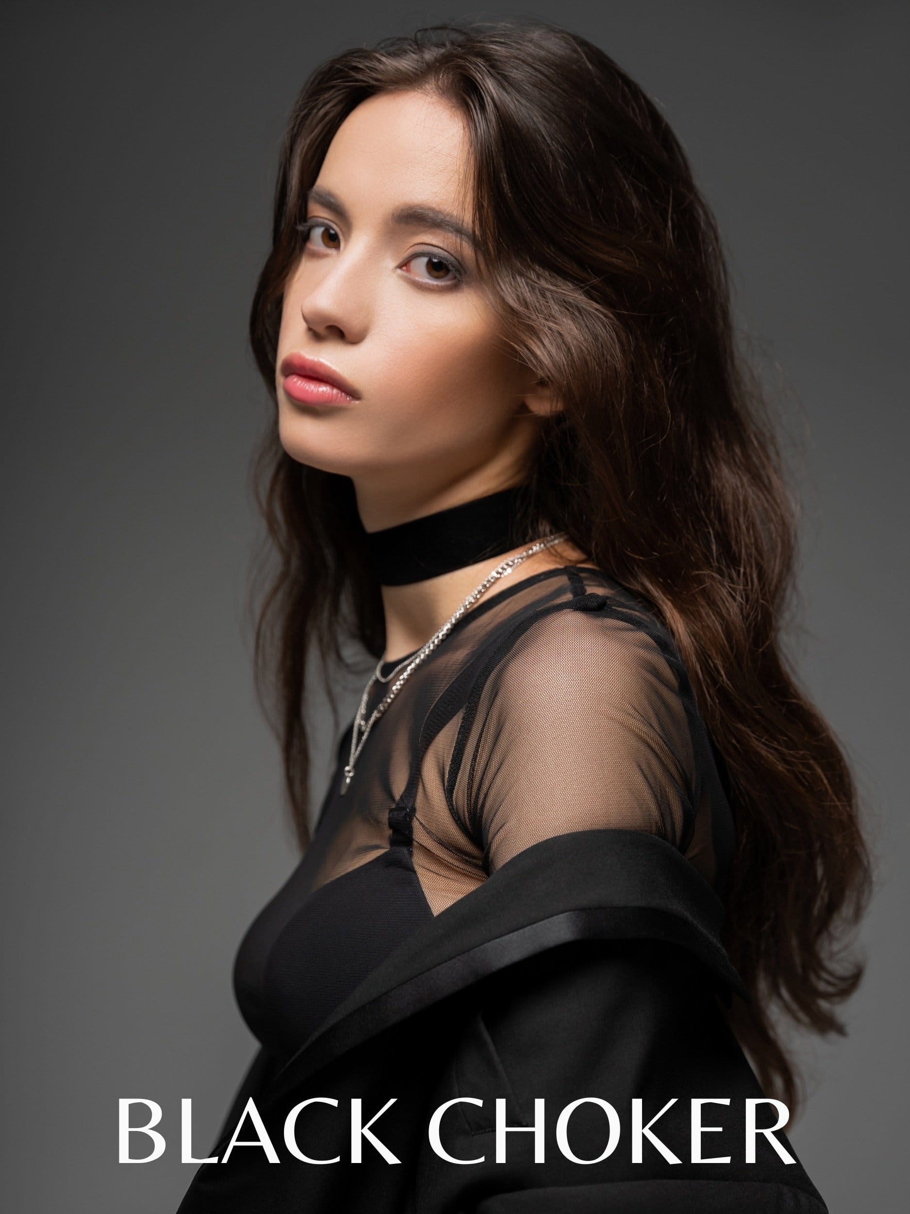 Wide Velvet Black Choker Necklace image