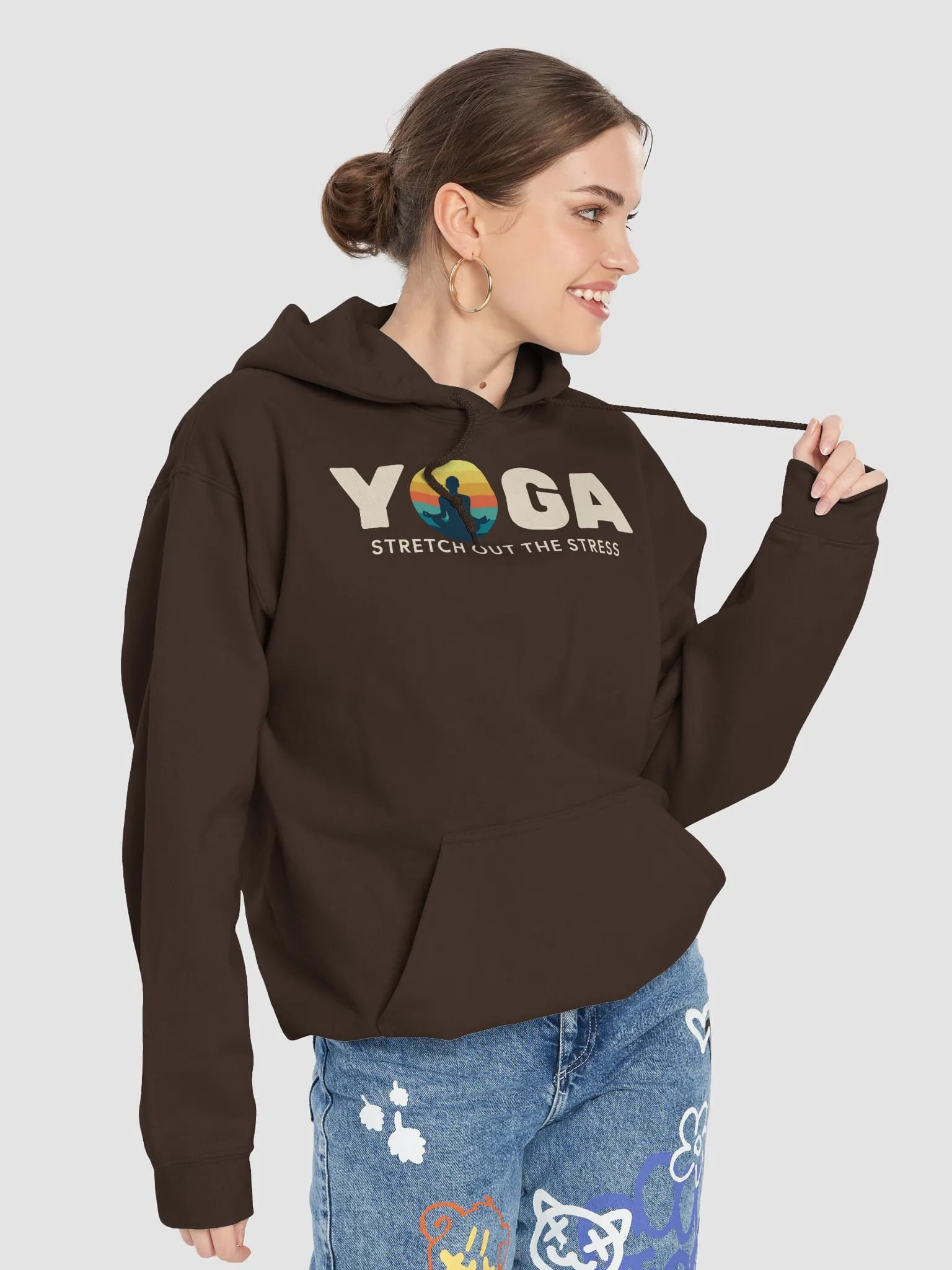 Yoga - Stretch Out the Stress Hoodie image