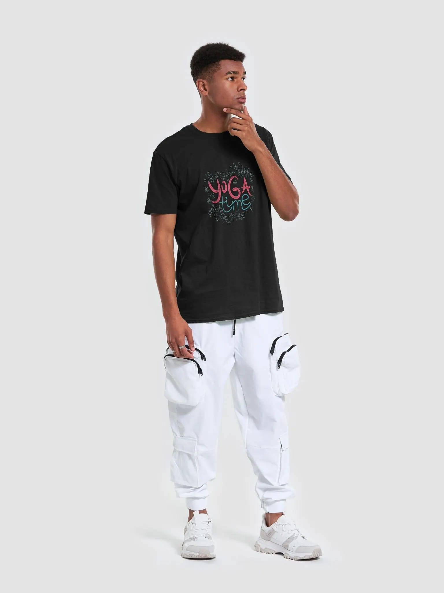 Yoga Time Graphic Tee - Floral Design image