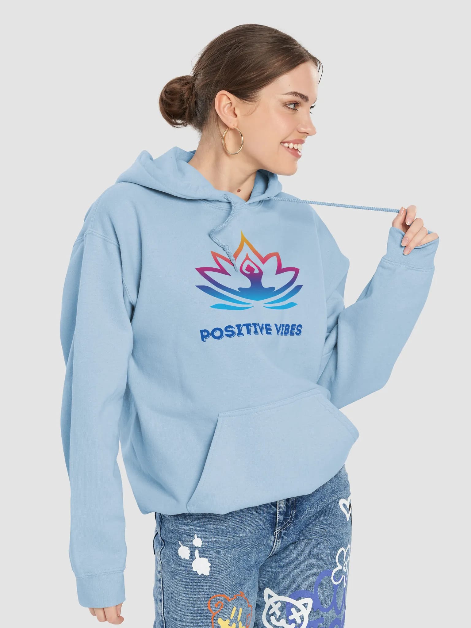 Zen Embrace Hoodie - Positive Vibes Edition image